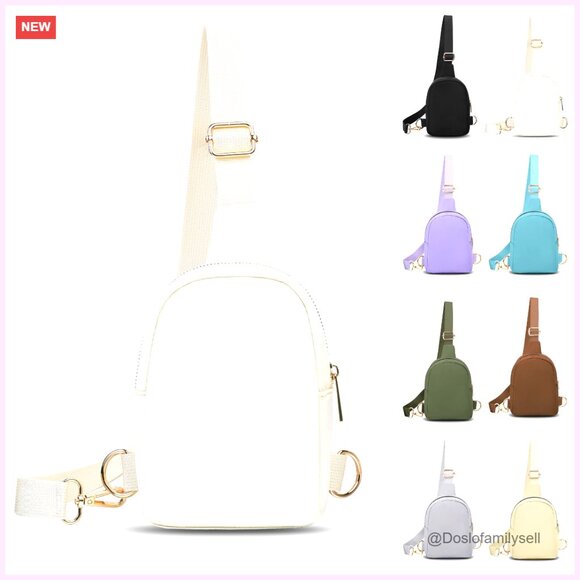 Small Sling Crossbody Bag Waterproof Polyester Adjustable Strap Travel - Picture 1 of 6